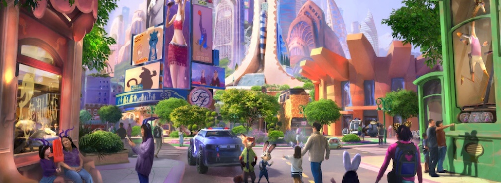 Zootopia's City Center rises as  the background for a new possible DCA land.